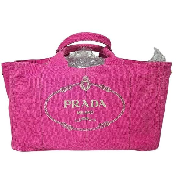 Prada Canapa Large pink tote bag - Picture 1 of 16